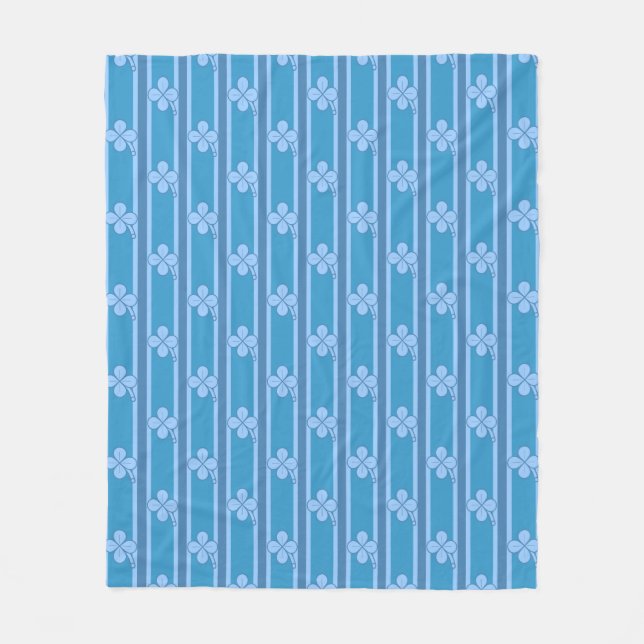 4 Leaf Clover Fleece Blanket (Front)