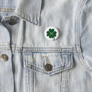 4 Leaf Clover Irish Shamrock 1 Inch Round Button