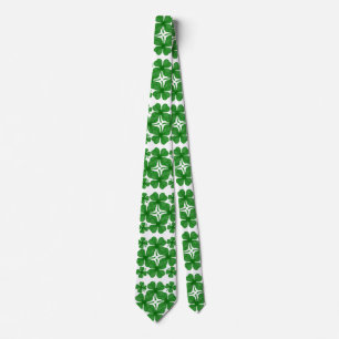 4 leaf clover menswear mens necktie neck tie