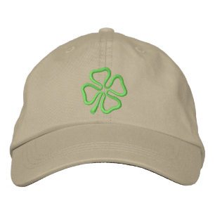 4-leaf Clover Outline Embroidered Hat