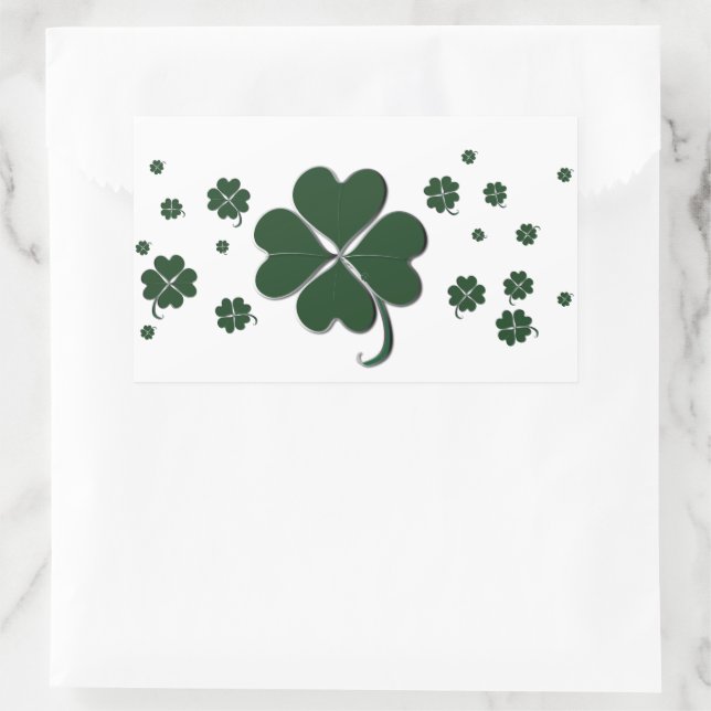 4 Leaf Clover Shamrock St. Patrick's Day Sticker (Bag)