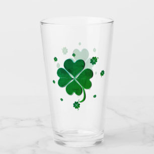 4 Leaf Clover St. Patrick's Day Glass