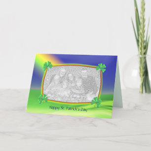 4-Leaf Clovers St. Patrick's Day (photo frame) Card