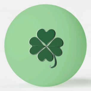 4 Leaf Shamrock Glow in the Dark Ping Pong Ball