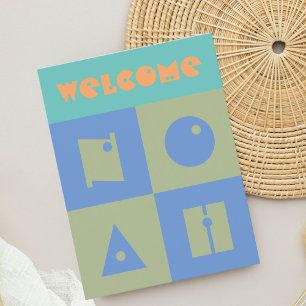 4 letter baby boy name newborn congratulation card