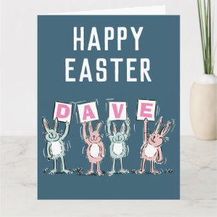 4 Letter Name Happy Easter Card