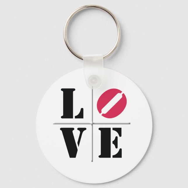 4 Letter Word Love Keychain (Front)
