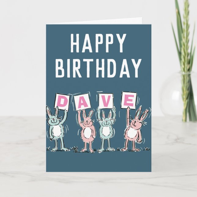 4 Lettre Nom Bonne carte d'anniversaire (Devant)