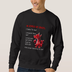 4 Levels Of Crazy Talk To Selfs Argue With Self Dr Sweatshirt