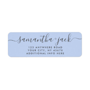 4 LIGNES Adresse de retour Mariage Moderne Élégant