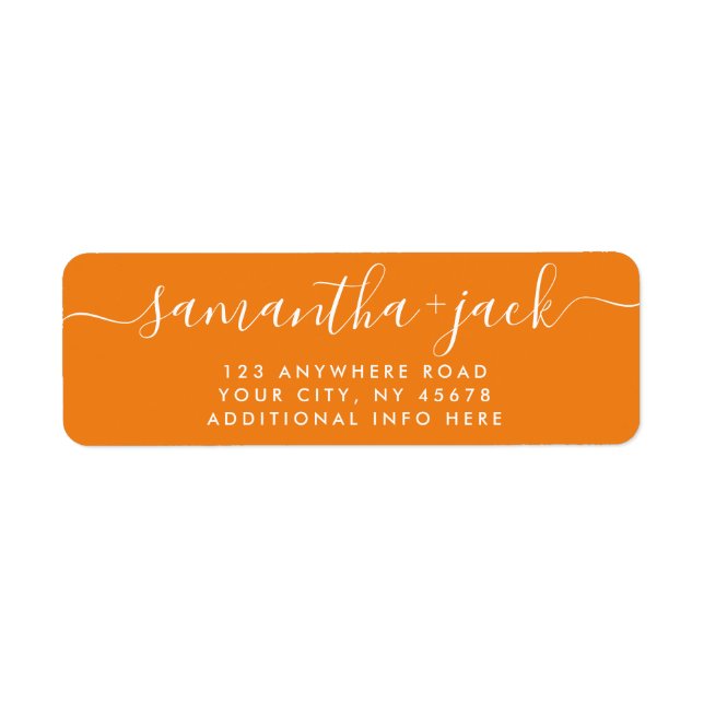 4 LIGNES Mariage moderne élégant Adresse de retour (Devant)