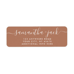 4 LINES Modern Wedding Stylish Return Address
