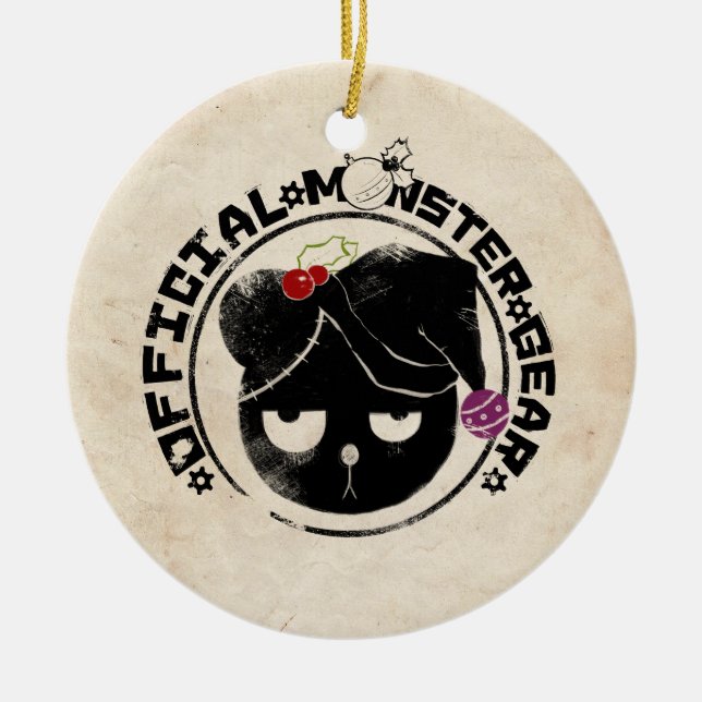 4 Little Monsters - Michael Holiday Logo Ceramic Ornament (Front)