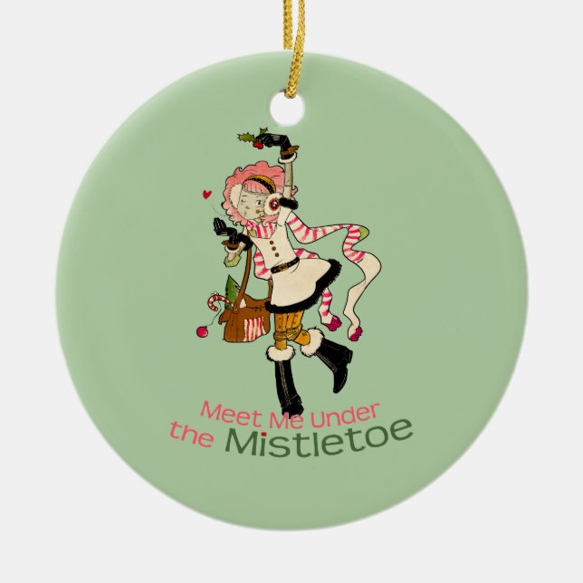 4 Little Monsters - Nessa Holiday Ceramic Ornament (Front)