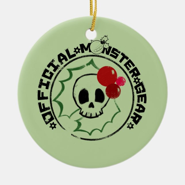 4 Little Monsters - Nessa Holiday Logo 2 Ceramic Ornament (Front)