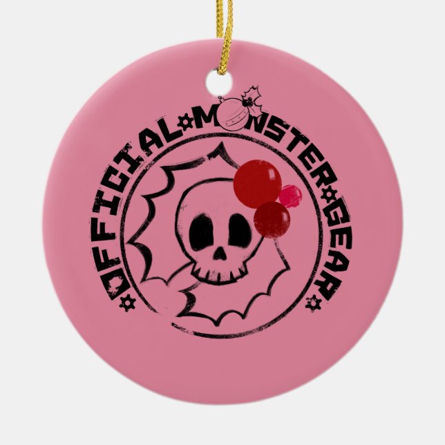 4 Little Monsters - Nessa Holiday Logo Ceramic Ornament (Front)