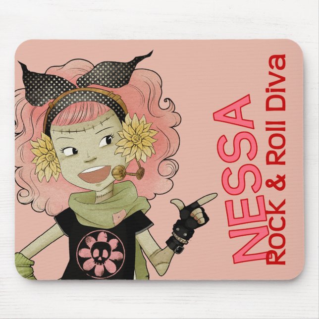 4 Little Monsters - Nessa Mouse Pad (Front)