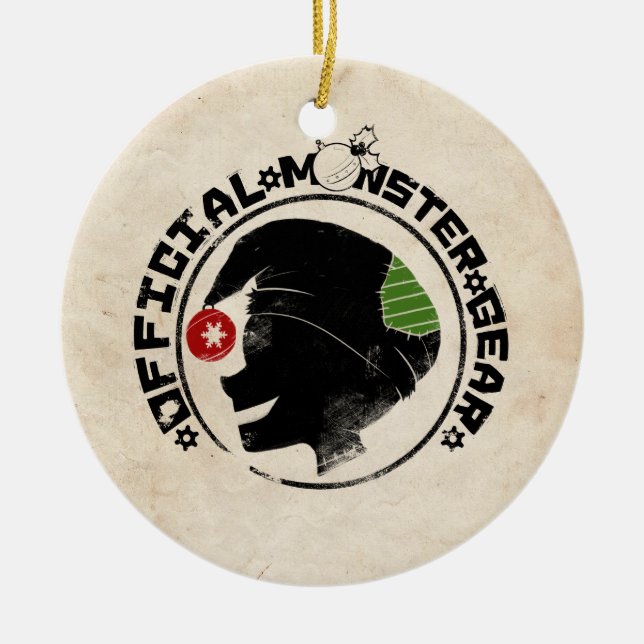4 Little Monsters - Nigel Holiday Logo 2 Ceramic Ornament (Front)