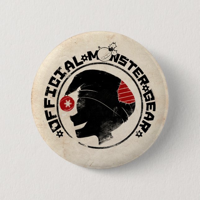4 Little Monsters - Nigel Holiday Logo 2 Inch Round Button (Front)