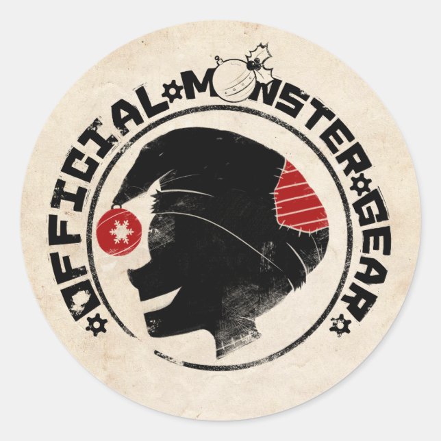 4 Little Monsters - Nigel Holiday Logo Classic Round Sticker (Front)