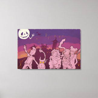 4 Little Monsters - Night Music Canvas Print