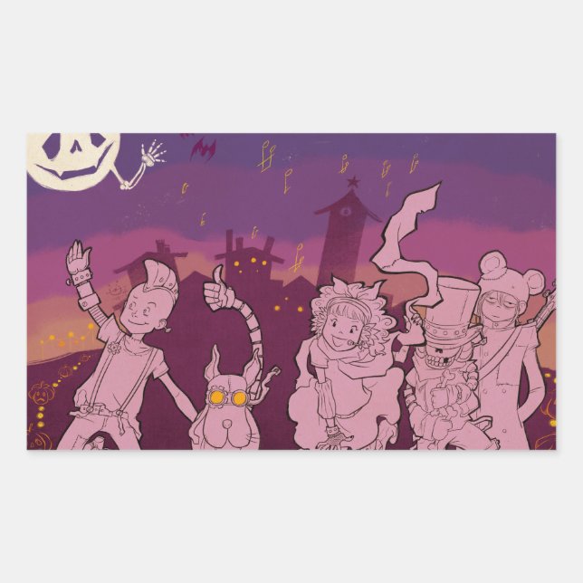 4 Little Monsters - Night Music Sticker (Front)