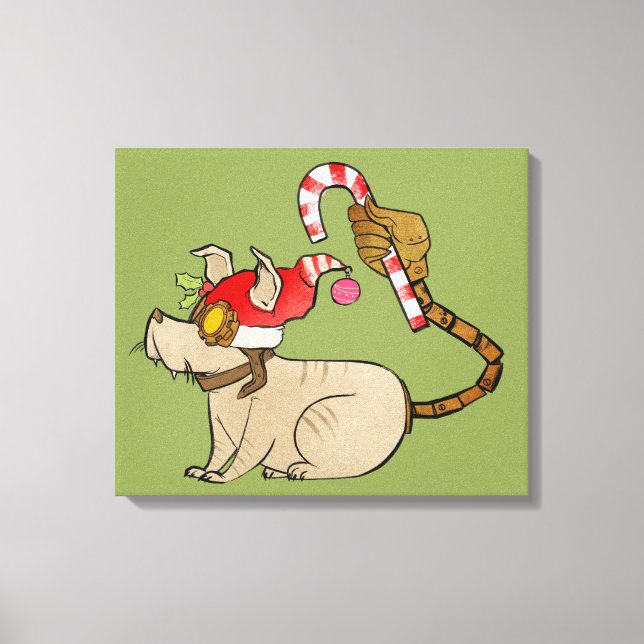 4 Little Monsters - Tesla Holiday Logo Canvas Print (Front)