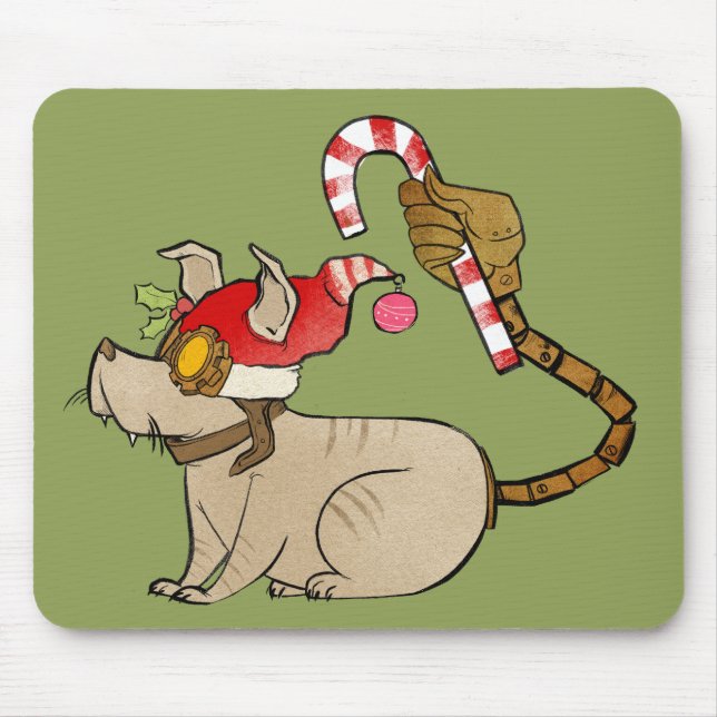 4 Little Monsters - Tesla Holiday Logo Mouse Pad (Front)