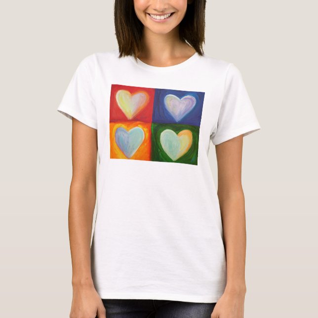 4 Love Hearts Art Custom Shirts (Front)