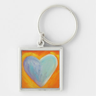 4 Love Hearts Hearts Pendant Art Keychain Charm