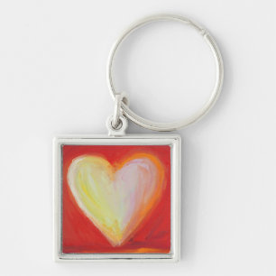 4 Love Hearts Hearts Pendant Art Keychain Charm