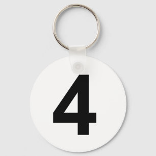 4 - number four keychain