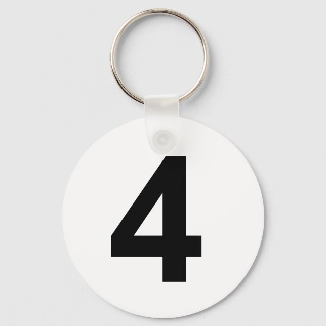 4 - number four keychain (Front)