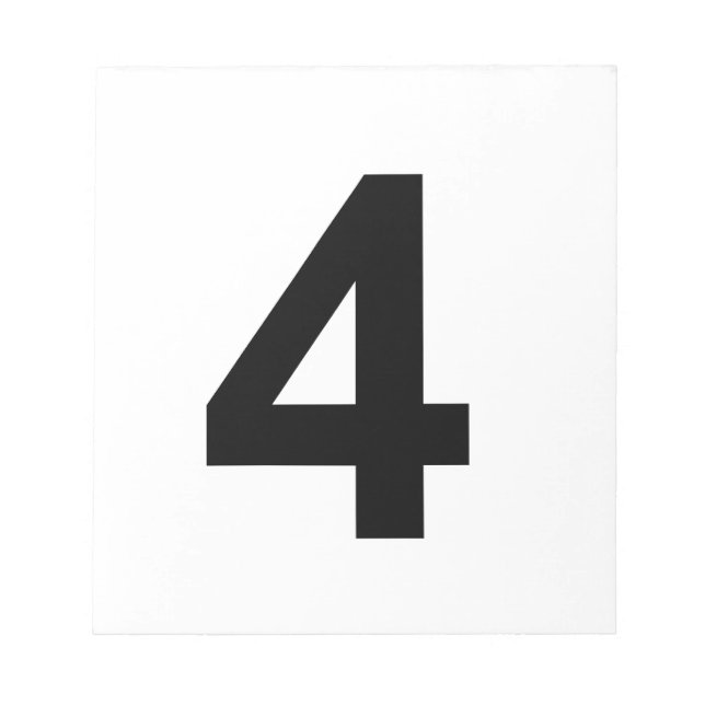 4 - number four notepad (Front)