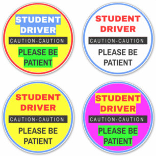 (4-Pack Novice Student Driver Signs) Patience 