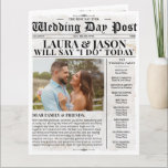 4-page Unique Wedding Program Wedding Newspaper<br><div class="desc">IMPROVED TEMPLATE VERSION: https://www.zazzle.com/4_page_wedding_program_unique_wedding_newspaper-256641719771570723</div>