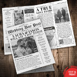 4-page Wedding Program Unique Wedding Newspaper<br><div class="desc">Make your wedding stand out from the ordinary with this beautiful Wedding Program Newspaper. Your guests will be impressed and will enjoy reading your special wedding newspaper.</div>