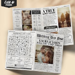 4-page Wedding Program Unique Wedding Newspaper<br><div class="desc">Make your wedding stand out from the ordinary with this beautiful Wedding Program Newspaper. Your guests will be impressed and will enjoy reading your special wedding newspaper.</div>