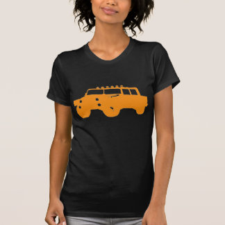 4 par le T-shirt de véhicule de 4 oranges