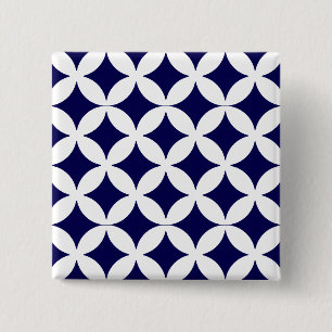4 Petals 2 Inch Square Button