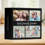 4 Photo Best Friends Forever Black Binder<br><div class="desc">4-photo collage on black "Best friends forever" custom scrapbook/photo album</div>