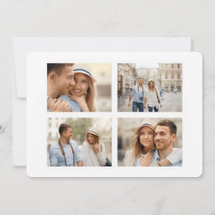 4 Photo Business Collage Modern Branding Note Card