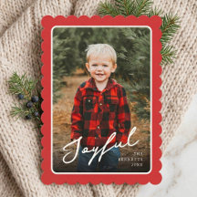 4 Photo Classic Scallop Frame Joyful Christmas