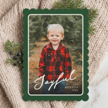 4 Photo Classic Scallop Frame Joyful Christmas