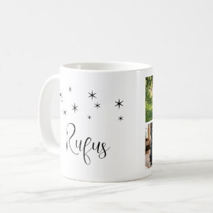 4 Photo Collage and Text Personalized Template Coffee Mug