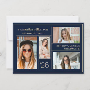 4 Photo Collage Congratulations Graduate  Card