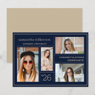 4 Photo Collage Congratulations Graduate Card