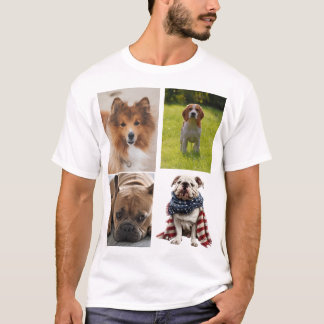 4 Photo Collage Dog Lover Pet T-Shirt
