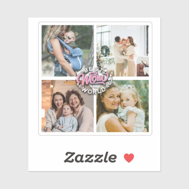 4 Photo Collage Family Memory Mother's Day (Sheet)