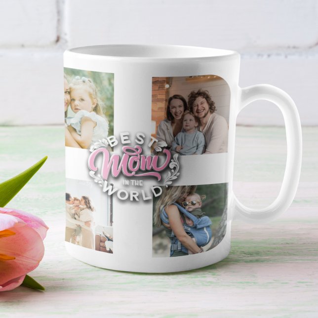 4 Photo Collage Family Memory Mother's Day Coffee Mug (Creator Uploaded)